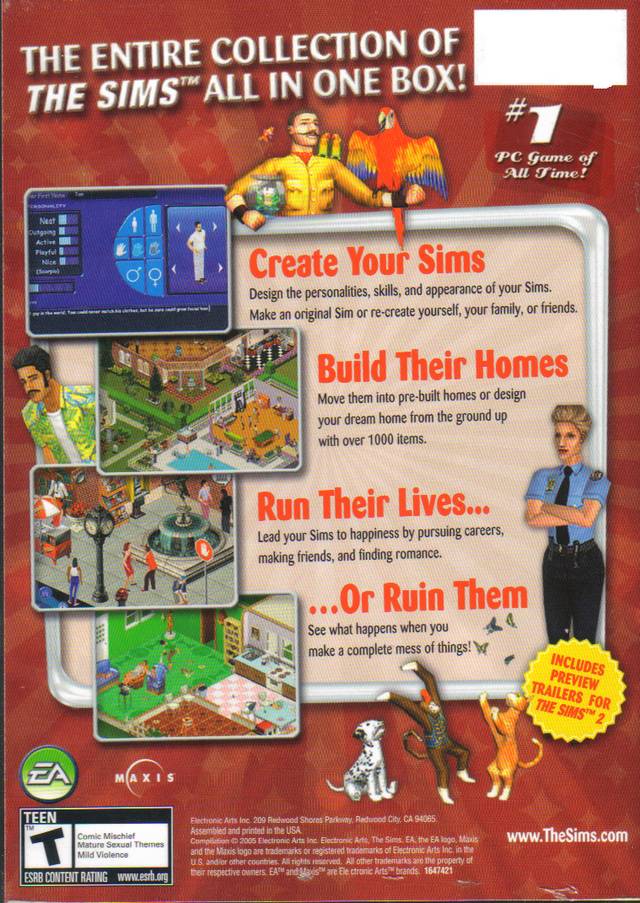 sims 1 complete collection free